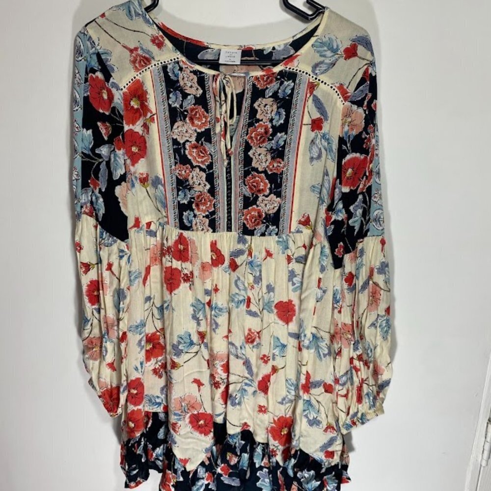 Patrons of Peace Boho Floral Mini Dress